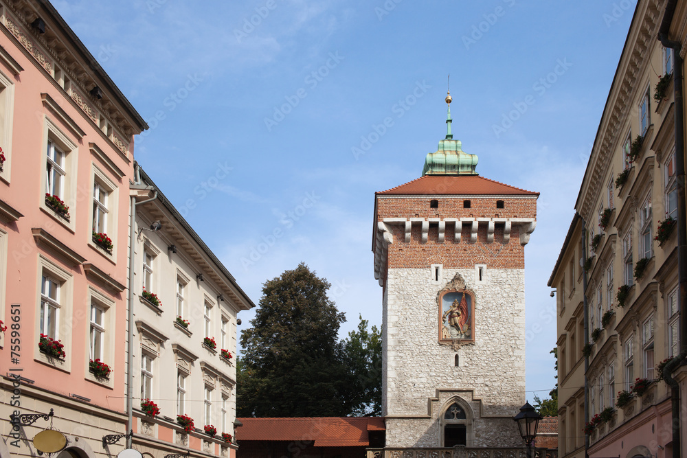 Florianska Gate in Krakow