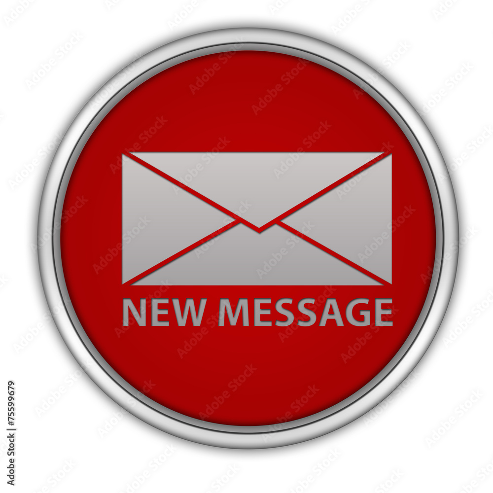 new message circular icon on white background new message circular icon on white background