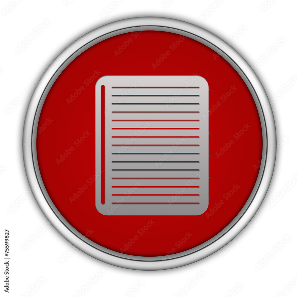 notebook circular icon on white background notebook circular icon on white background