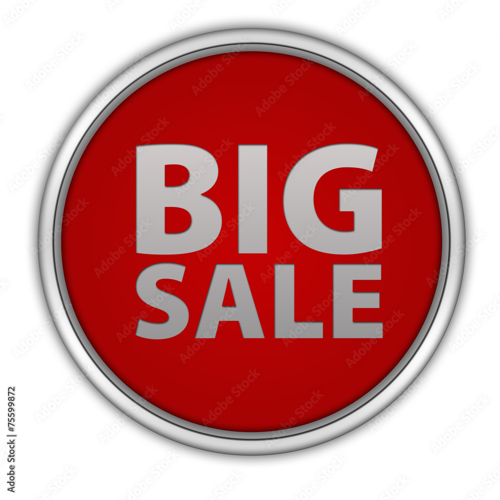 Big sale circular icon on white background Big sale circular icon on white background