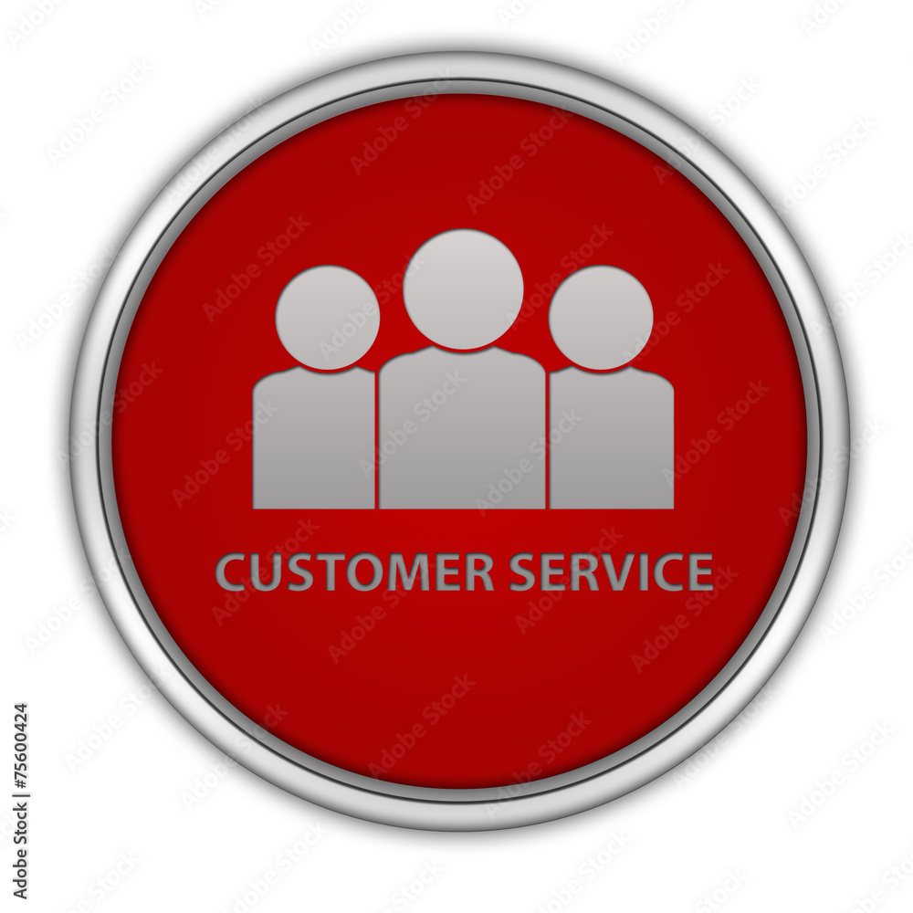 Customer service circular icon on white background Customer service circular icon on white background