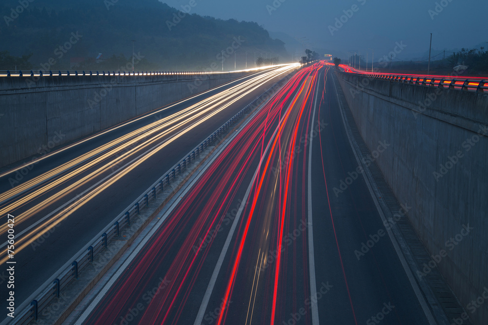Fototapeta premium traffic light at expressway