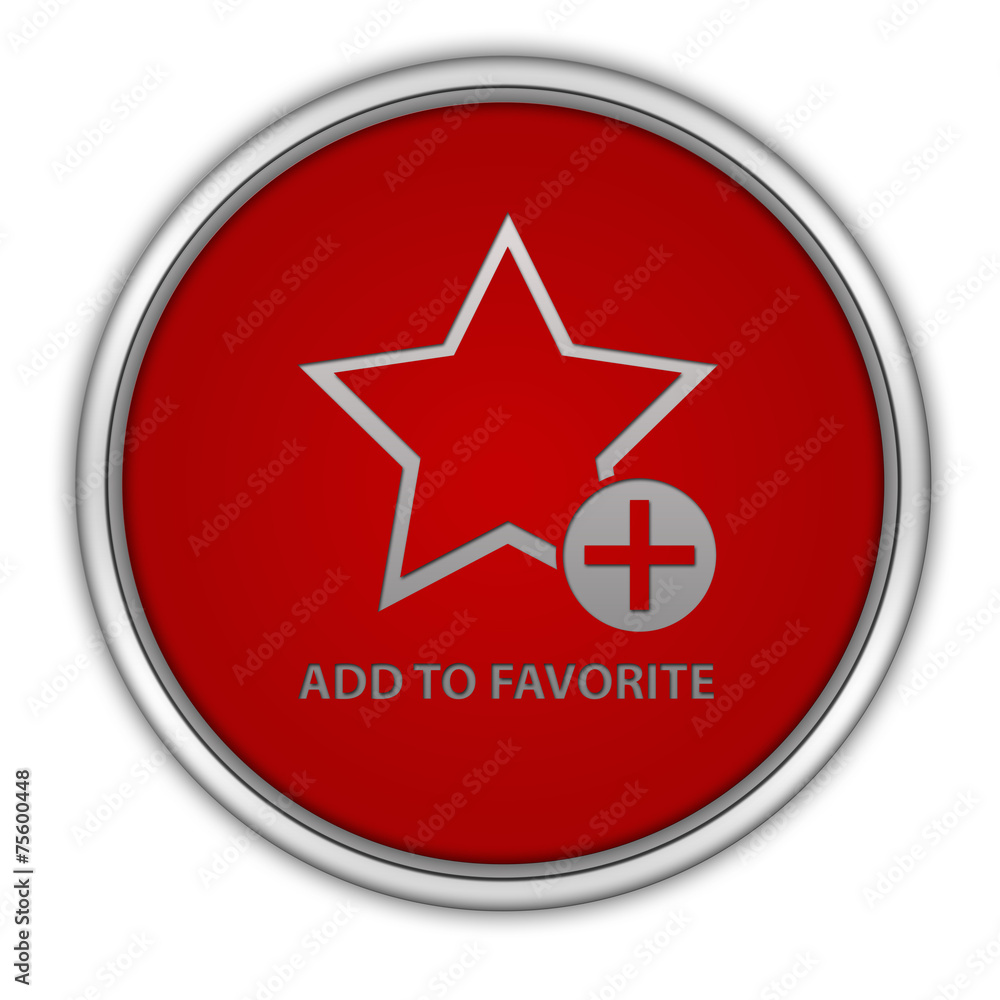 Favorite circular icon on white background Favorite circular icon on white background