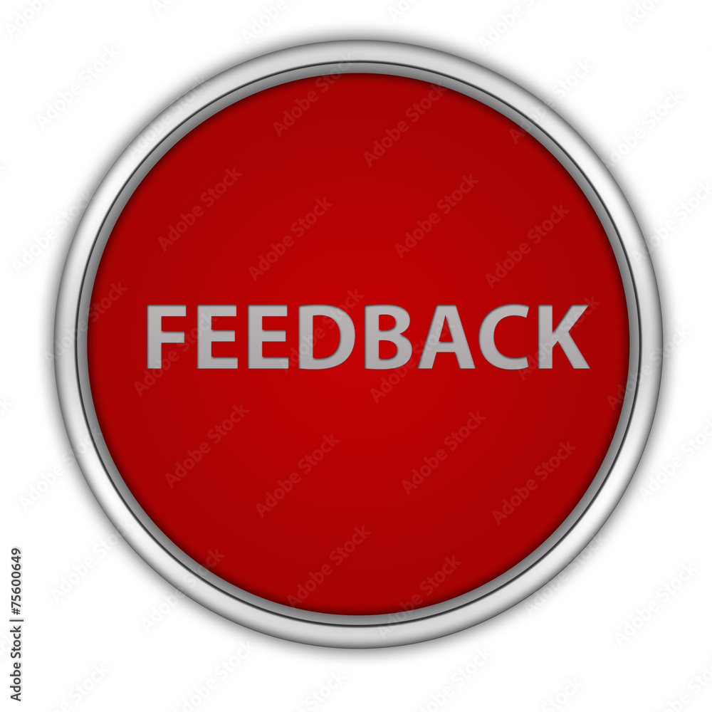 Feedback circular icon on white background Feedback circular icon on white background