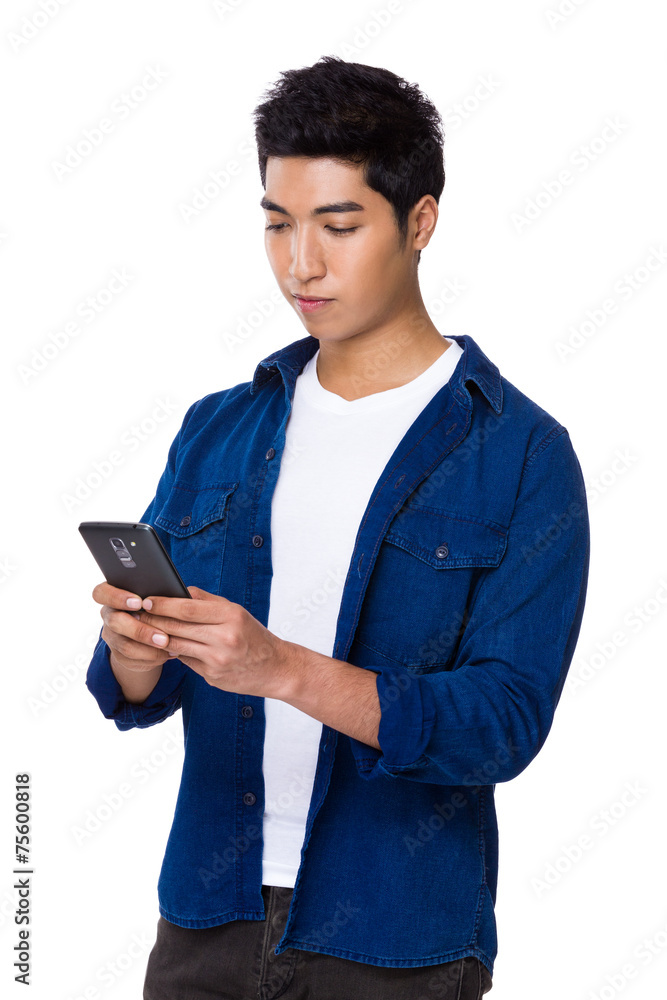 Man use of mobile phone Man use of mobile phone
