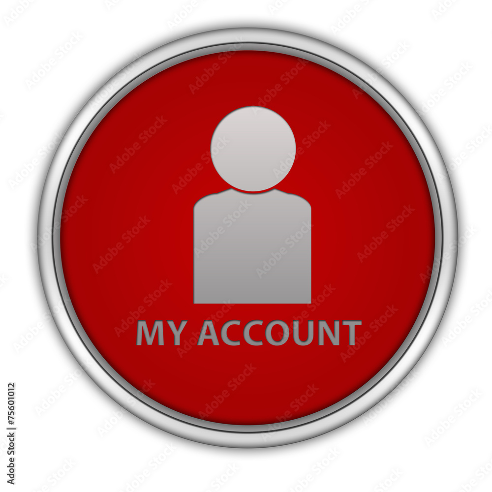 My account circular icon on white background My account circular icon on white background
