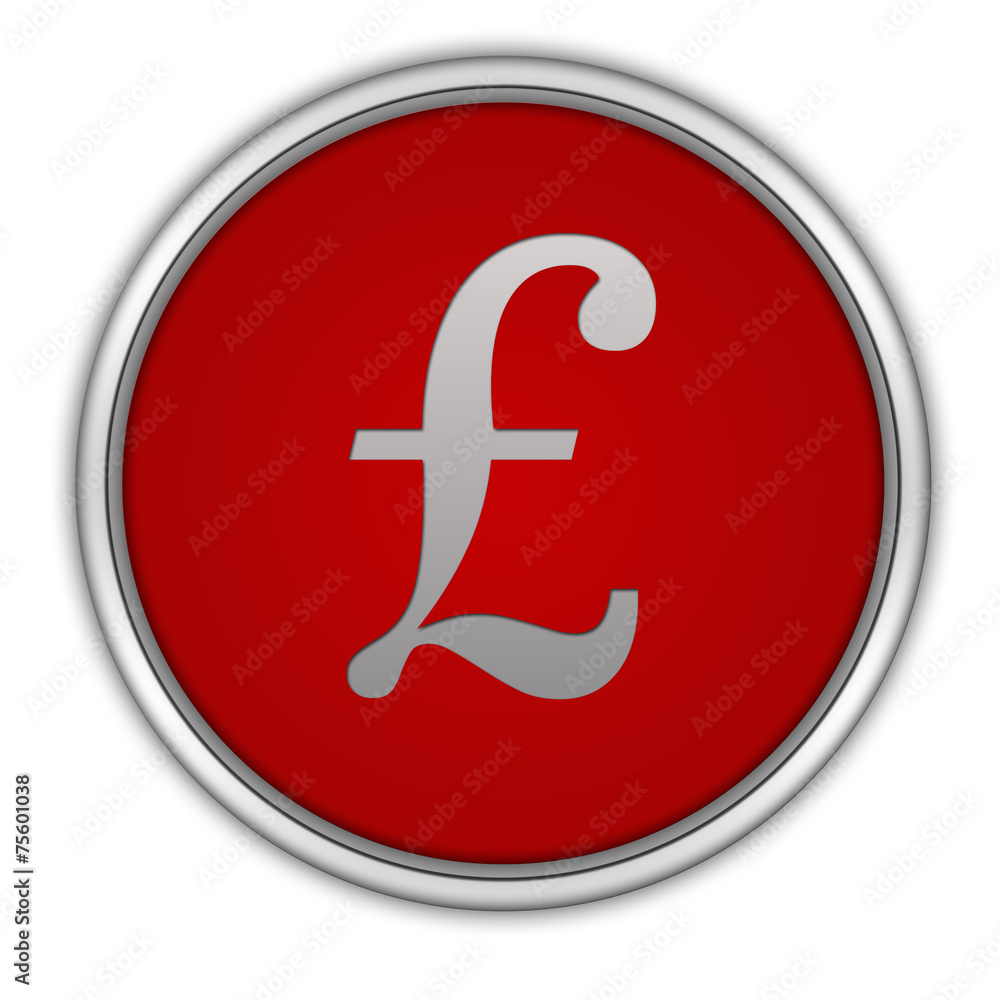 Pound circular icon on white background Pound circular icon on white background