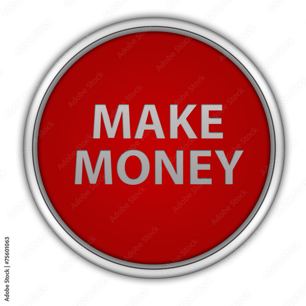 Make money circular icon on white background Make money circular icon on white background