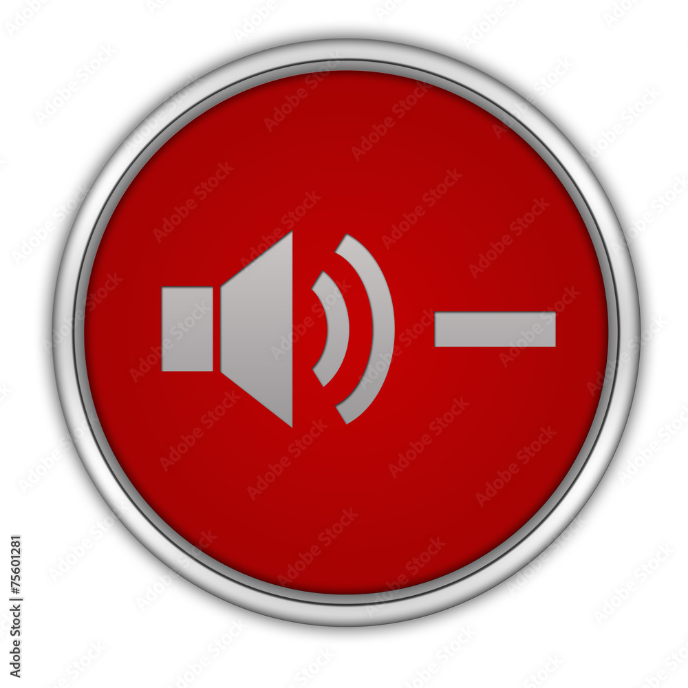 Volume circular icon on white background Volume circular icon on white background