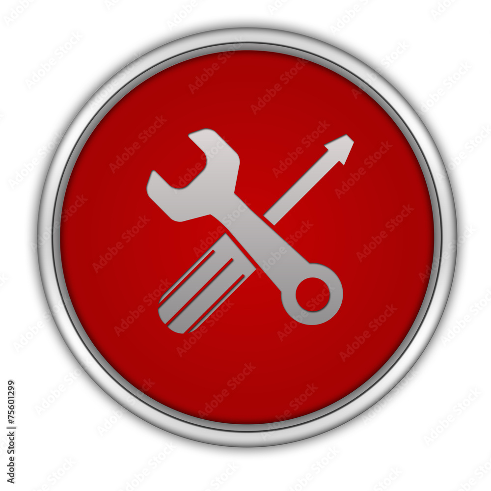 Settings circular icon on white background Settings circular icon on white background
