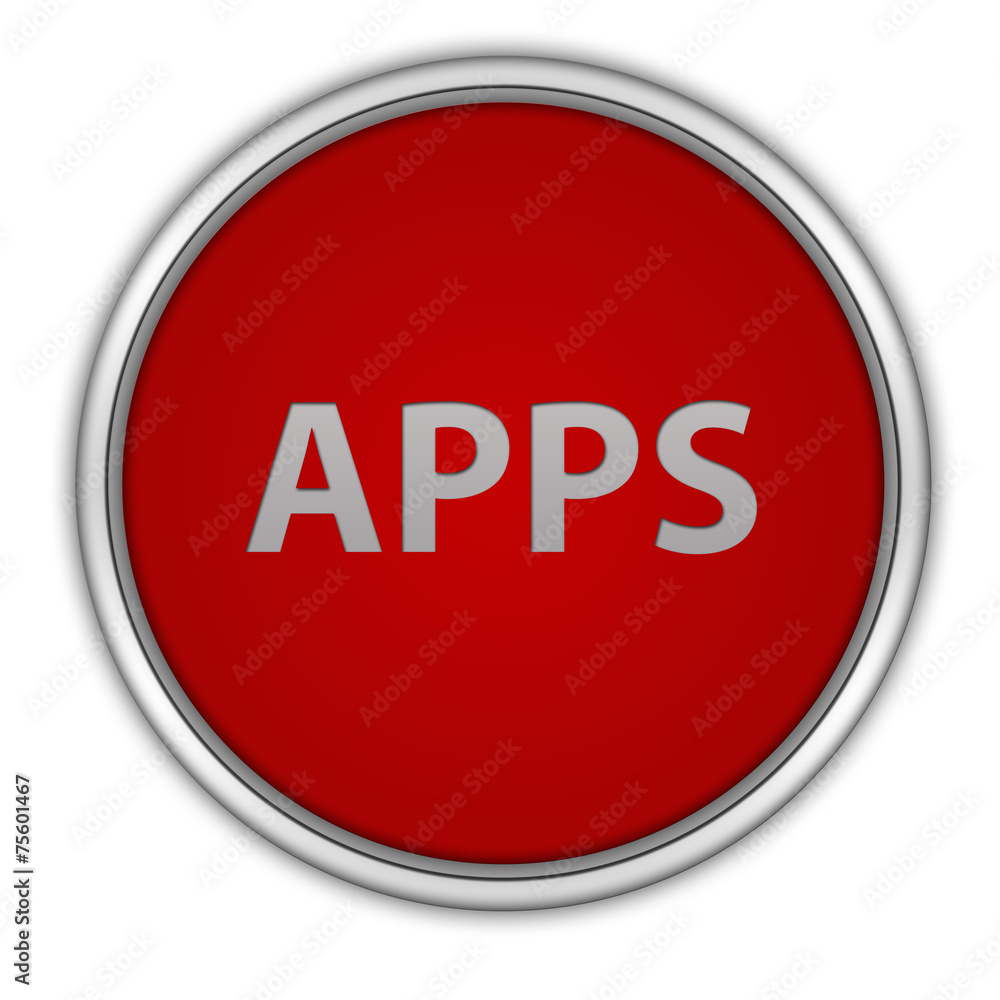 Apps circular icon on white background Apps circular icon on white background