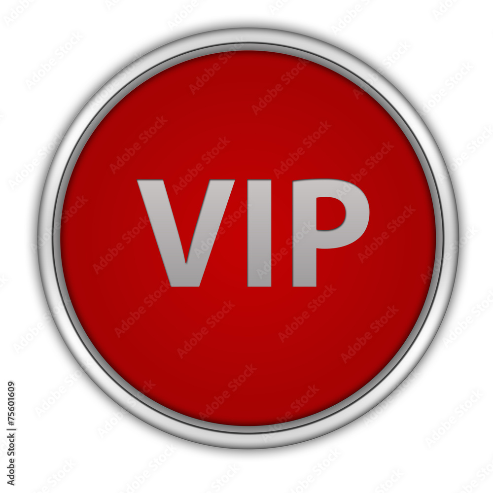 Vip circular icon on white background Vip circular icon on white background