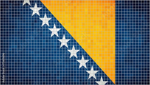 Abstract Mosaic flag of Bosnia and Herzegovina