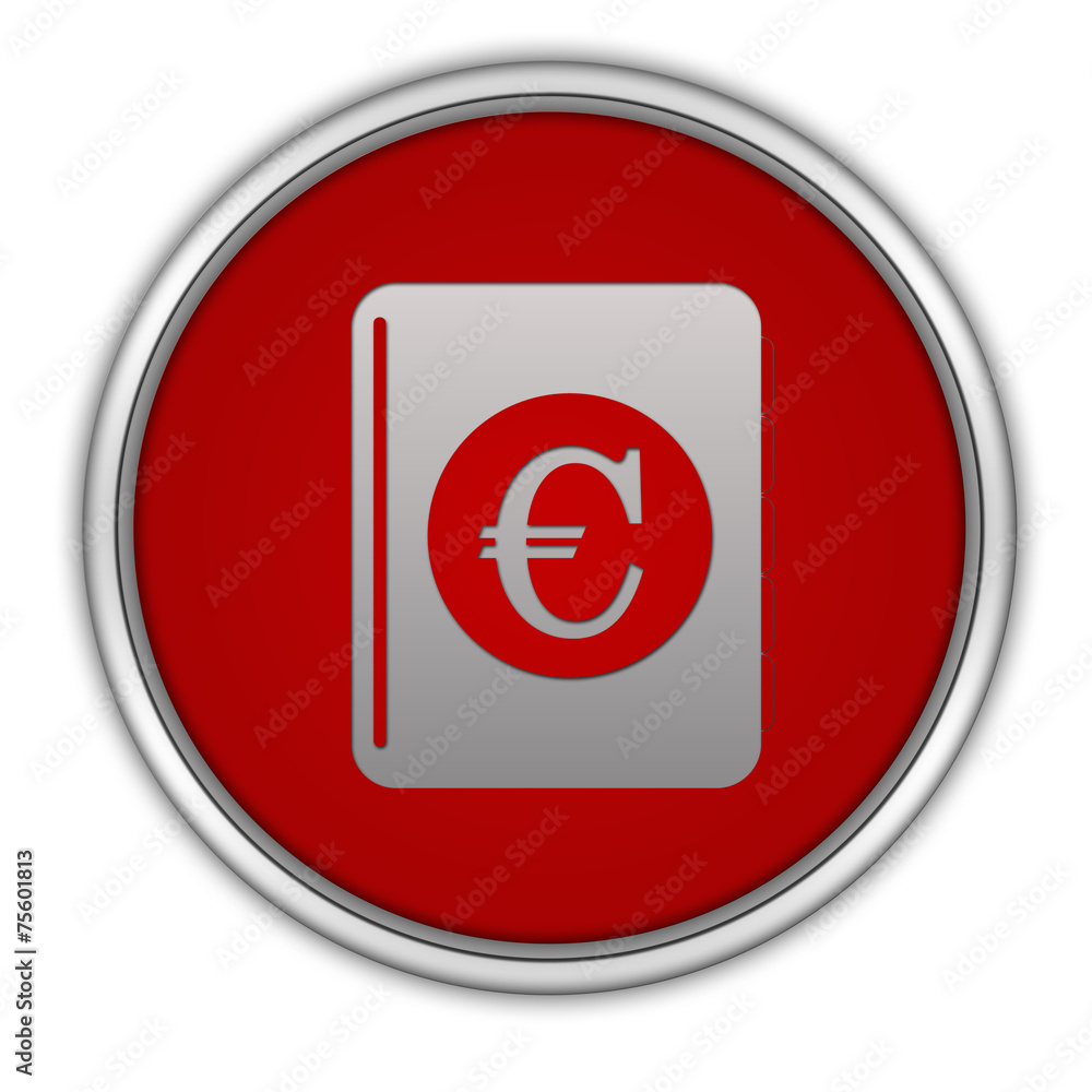 euro money book circular icon on white background euro money book circular icon on white background