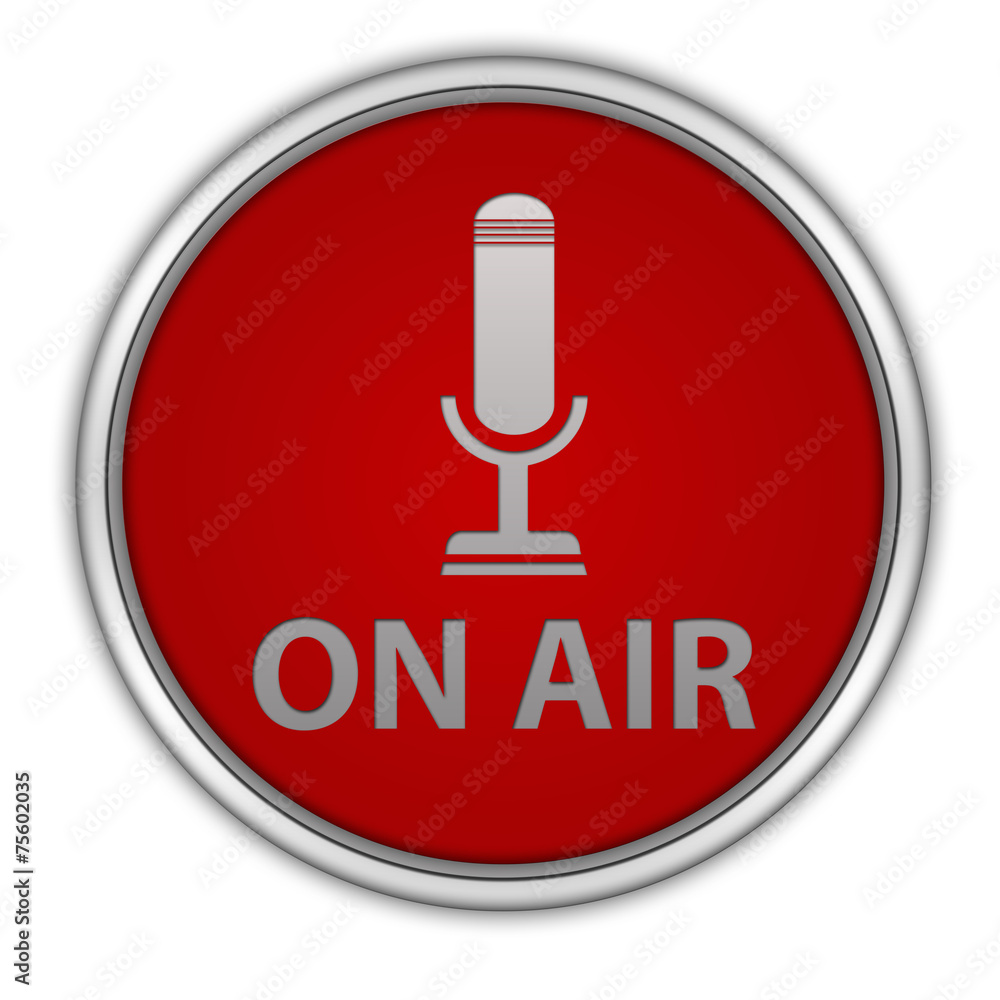 on air circular icon on white background on air circular icon on white background