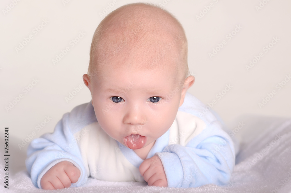 Closeup photo of a baby boy