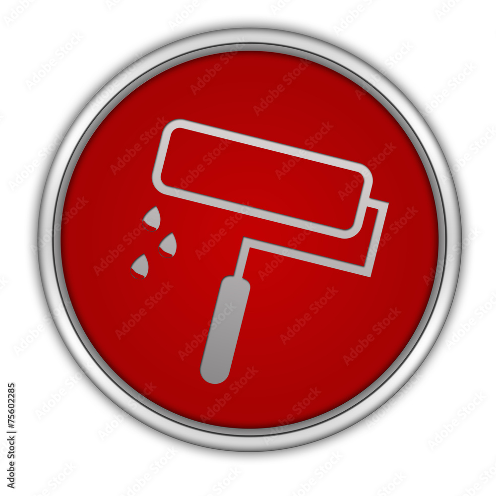 Paint circular icon on white background