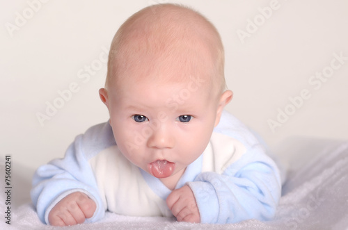 Closeup photo of a baby boy