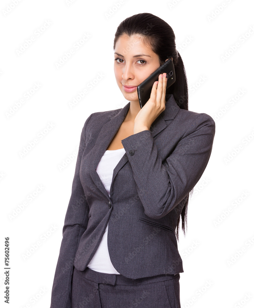 Businesswoman talk to phone