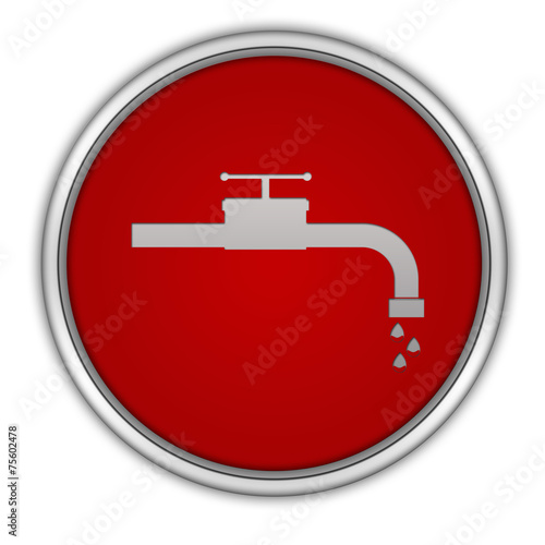 Water circular icon on white background