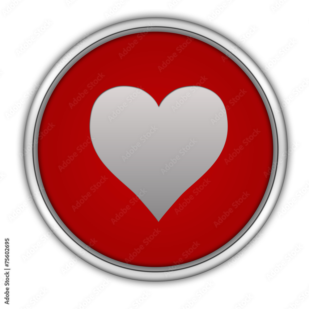 Heart circular icon on white background Heart circular icon on white background