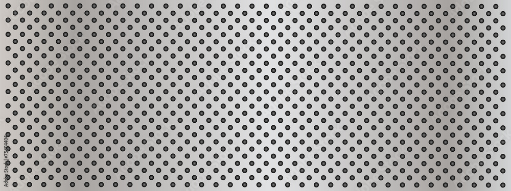 Metal perforated texture background banner - obrazy, fototapety, plakaty 