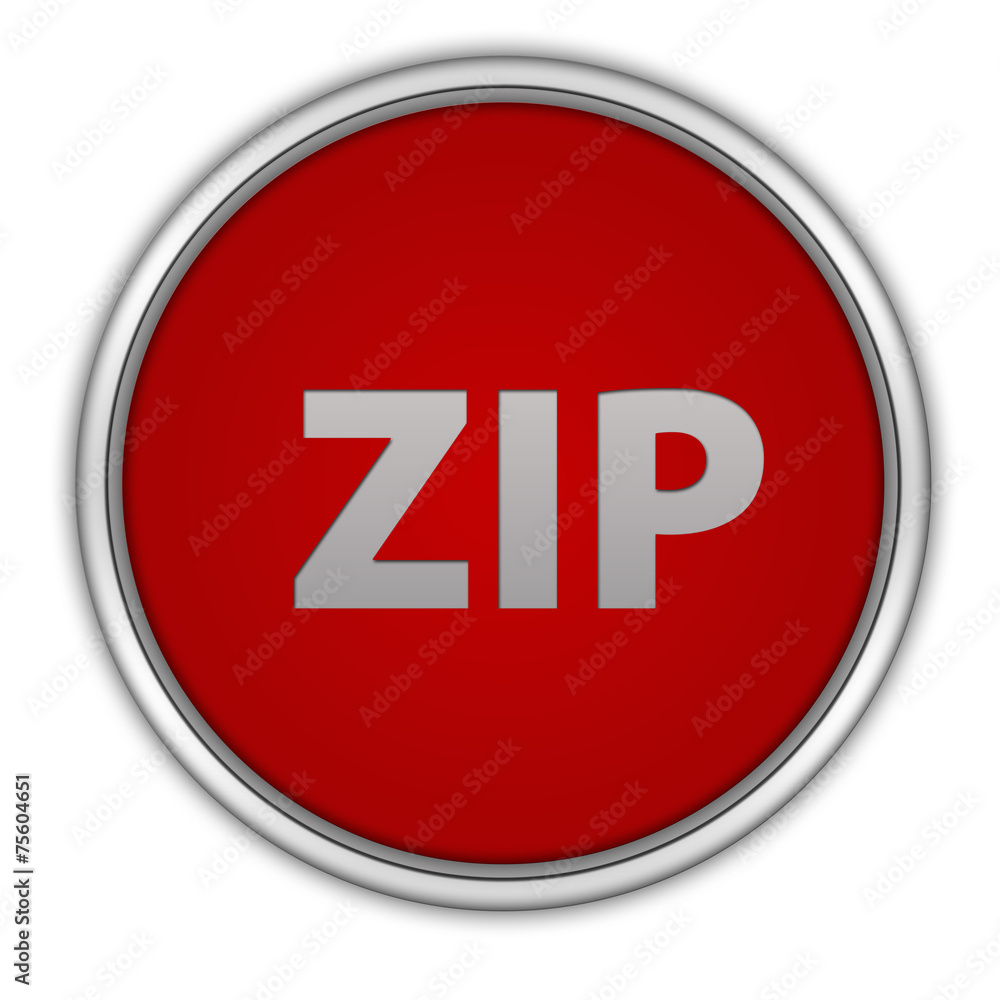 ZIP circular icon on white background ZIP circular icon on white background