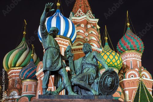 Monument to Minin and Pozharsky on Red Square, Moscow, Russia
