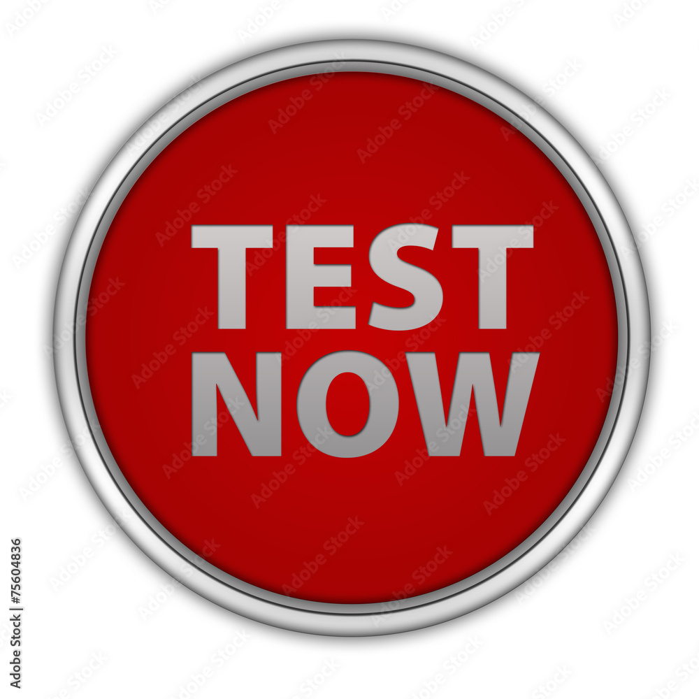 Test now circular icon on white background Test now circular icon on white background
