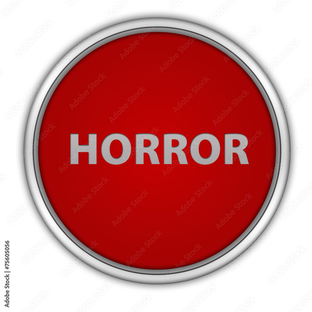 Horror circular icon on white background Horror circular icon on white background