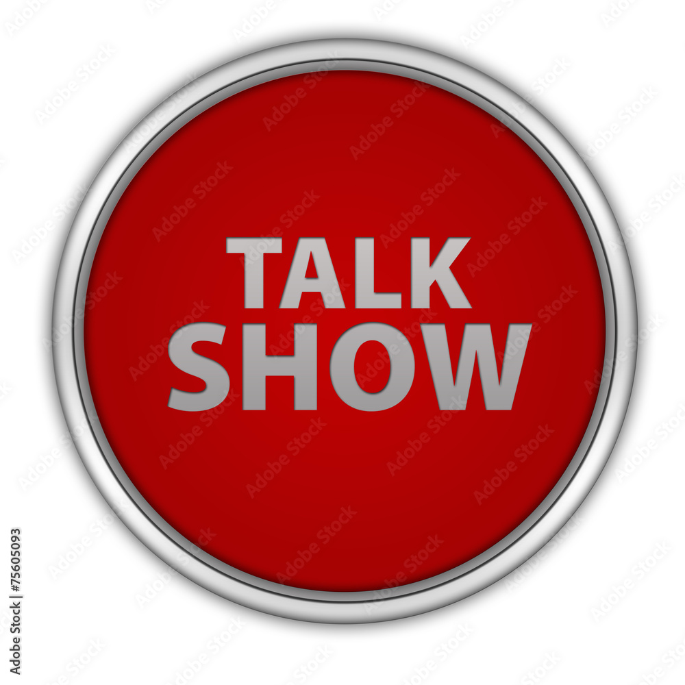 Talk Show circular icon on white background Talk Show circular icon on white background