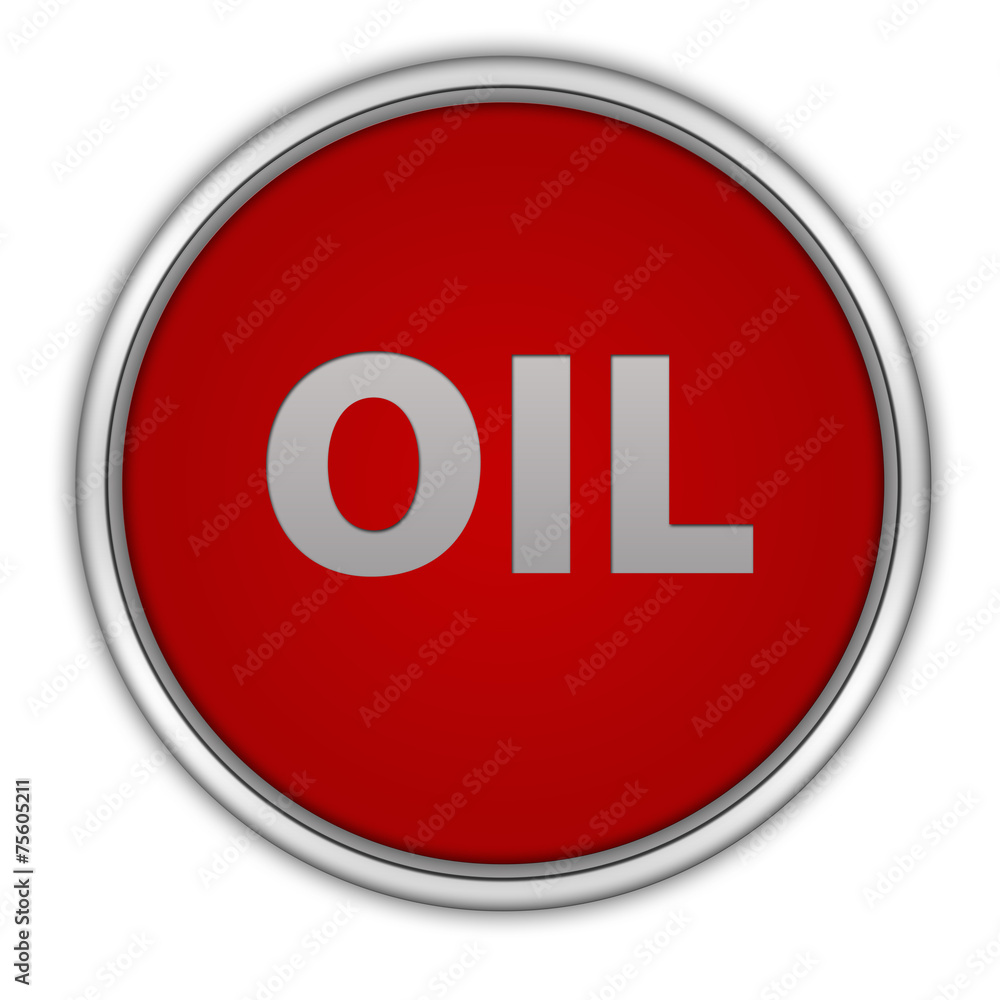 Oil circular icon on white background Oil circular icon on white background