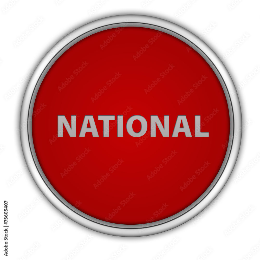 National circular icon on white background National circular icon on white background