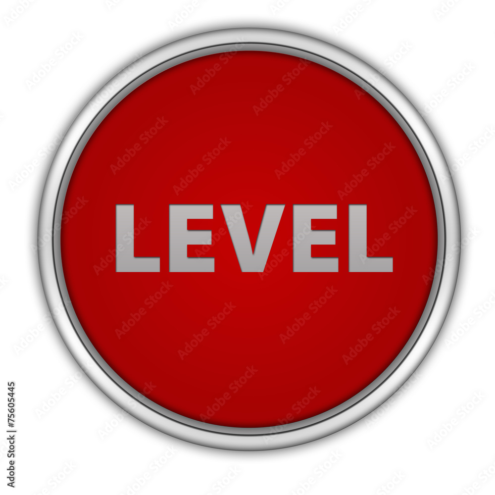 Level circular icon on white background Level circular icon on white background