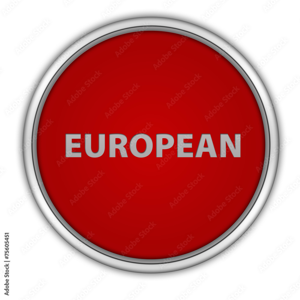 European circular icon on white background European circular icon on white background