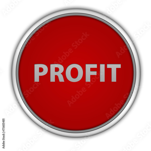 Profit circular icon on white background © iconsmaker