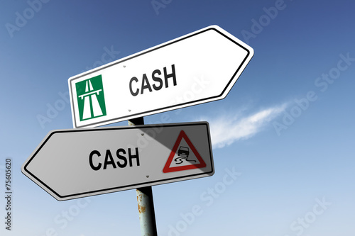 Cash directions. Choice for easy way or hard way.