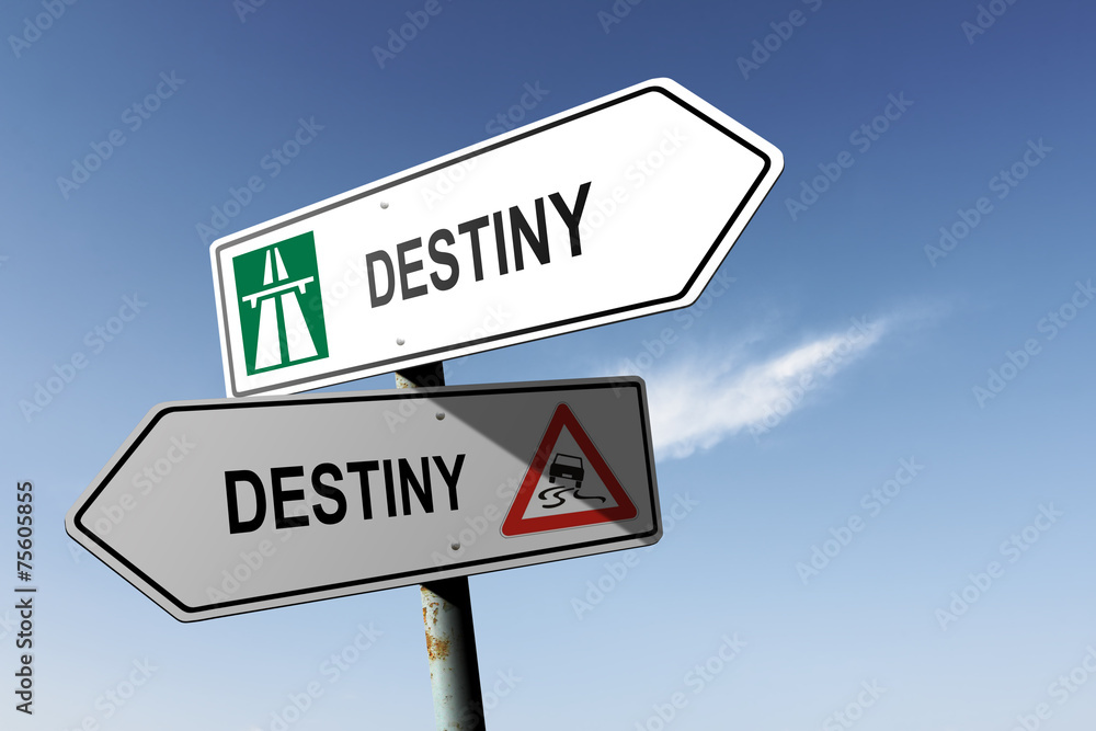 Destiny directions. Choice for easy way or hard way. Destiny directions. Choice for easy way or hard way.