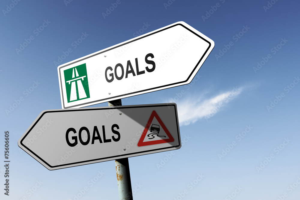 Goals directions. Choice for easy way or hard way. Goals directions. Choice for easy way or hard way.