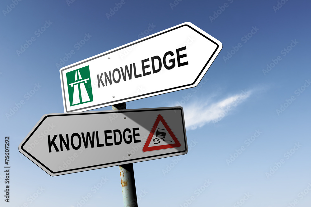 Knowledge directions. Choice for easy way or hard way. Knowledge directions. Choice for easy way or hard way.