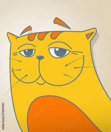 Funny cute cat