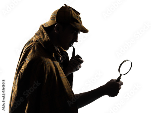 Quadro su tela sherlock holmes silhouette