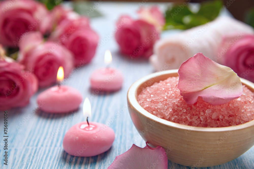 Close-up of candles and flowers Close-up of candles and flowers