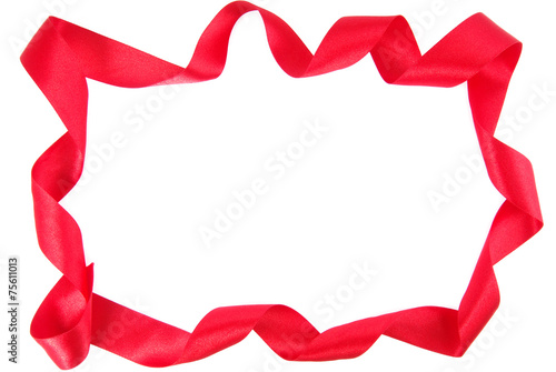 red ribbon copy space frame border