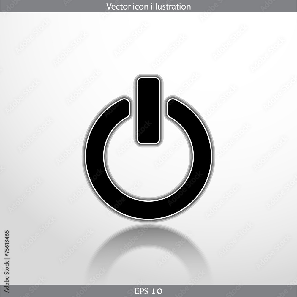Vector on off switch web flat icon Vector on off switch web flat icon