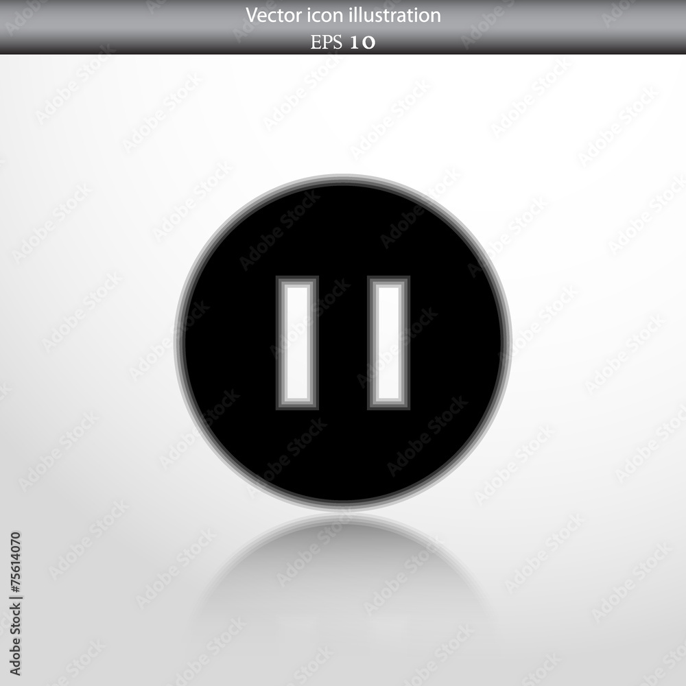 Vector pause web flat icon