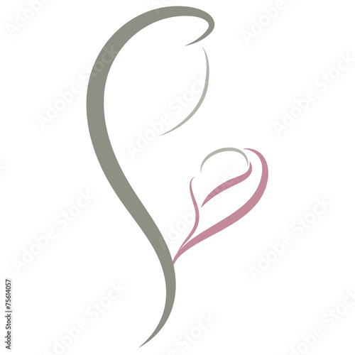 Abstract Mom and Baby Girl