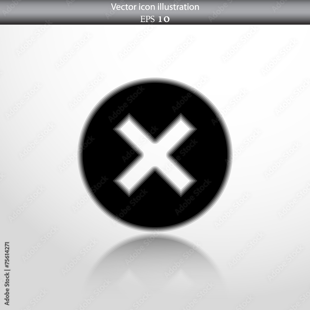Obraz premium Vector close web flat icon