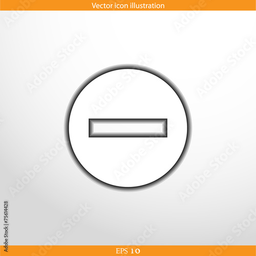 Vector minus web flat icon