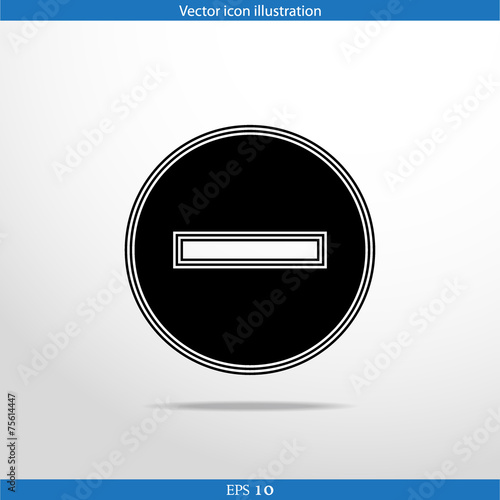 Vector minus web flat icon